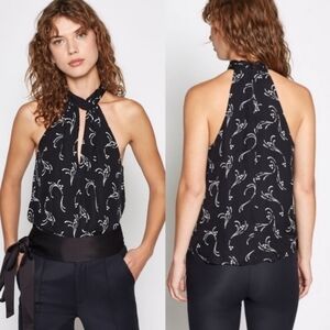 Silk Joie printed halter top